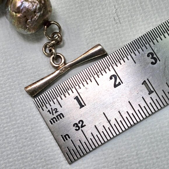 17" Pond Slime Kasumi Pearl Choker Princess Necklace by Freshwater Creations - Picture 9 of 10